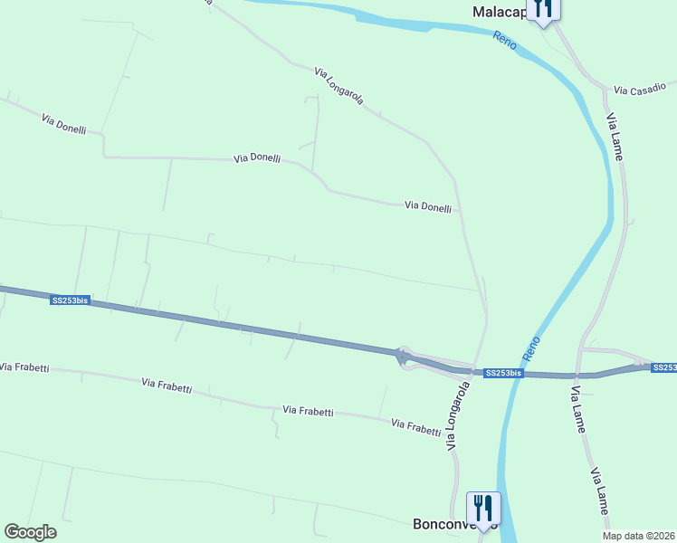 map of restaurants, bars, coffee shops, grocery stores, and more near 1 a Via Gatti in Città Metropolitana di Bologna