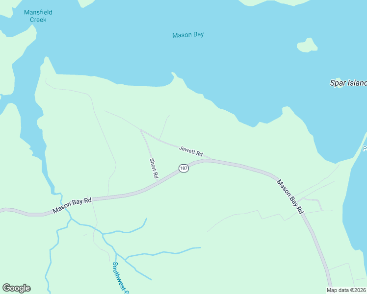 map of restaurants, bars, coffee shops, grocery stores, and more near 1284 Mason Bay Road in Jonesport