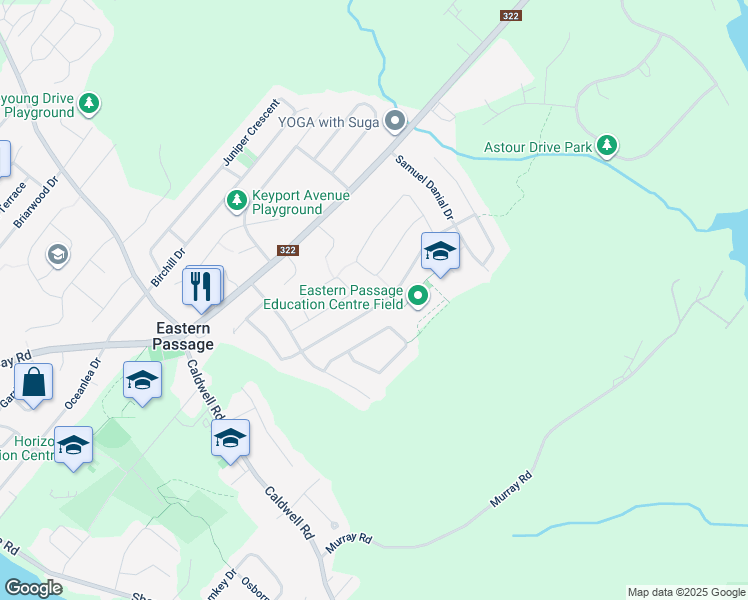 map of restaurants, bars, coffee shops, grocery stores, and more near 152 Melrose Crescent in Eastern Passage