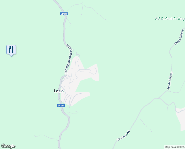 map of restaurants, bars, coffee shops, grocery stores, and more near 390 Villaggio Losio in Losio