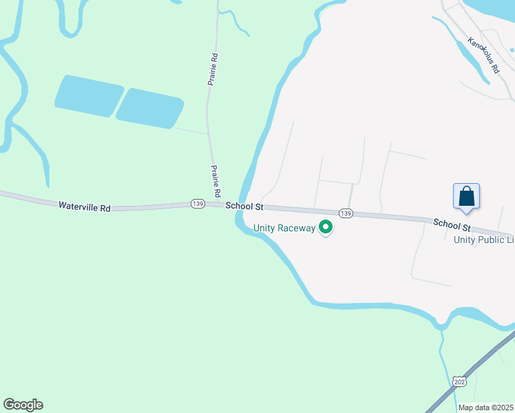 map of restaurants, bars, coffee shops, grocery stores, and more near 84 School Street in Unity