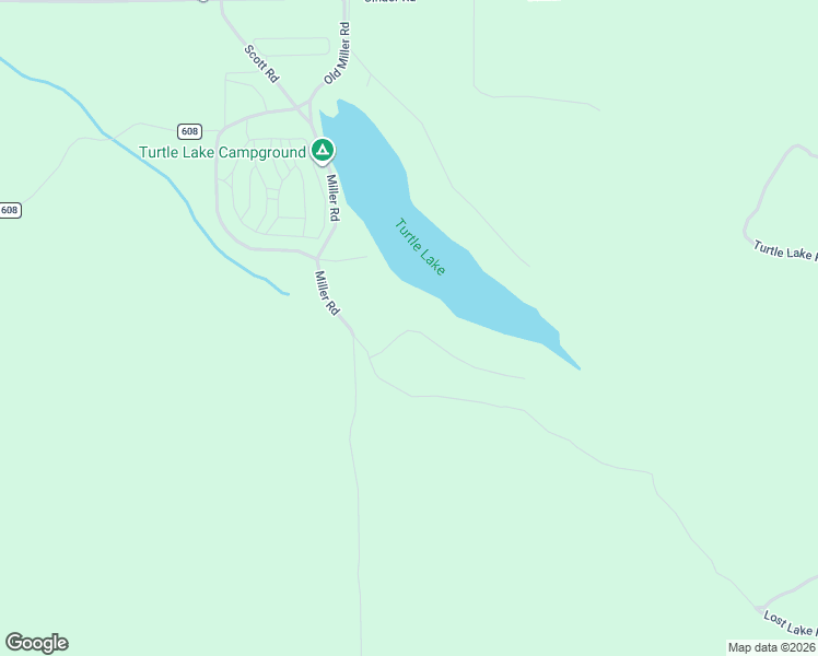 map of restaurants, bars, coffee shops, grocery stores, and more near Lost Lake Road in Beulah