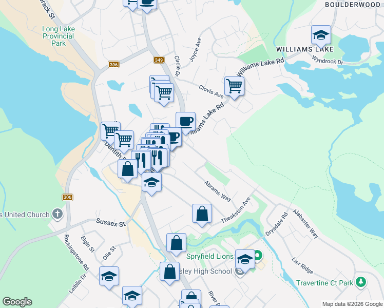 map of restaurants, bars, coffee shops, grocery stores, and more near 33 Saint Michaels Avenue in Halifax