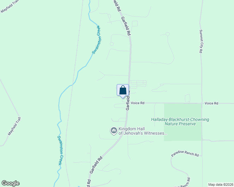 map of restaurants, bars, coffee shops, grocery stores, and more near 4874-4974 Garfield Road in Kingsley