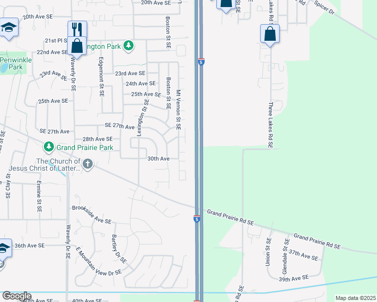 map of restaurants, bars, coffee shops, grocery stores, and more near 3171 29th Court in Albany