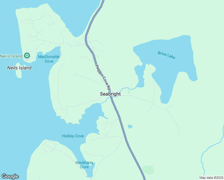 map of restaurants, bars, coffee shops, grocery stores, and more near 11377 Peggys Cove Road in Seabright