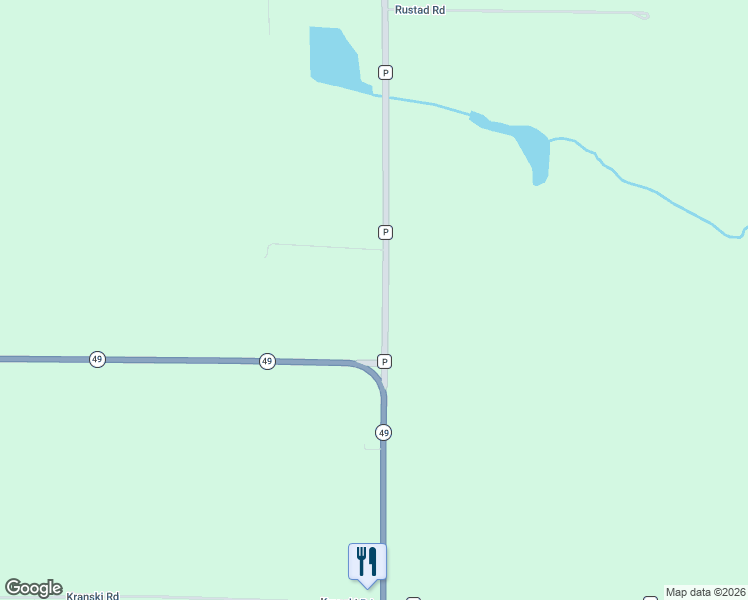 map of restaurants, bars, coffee shops, grocery stores, and more near County Highway P in Iola