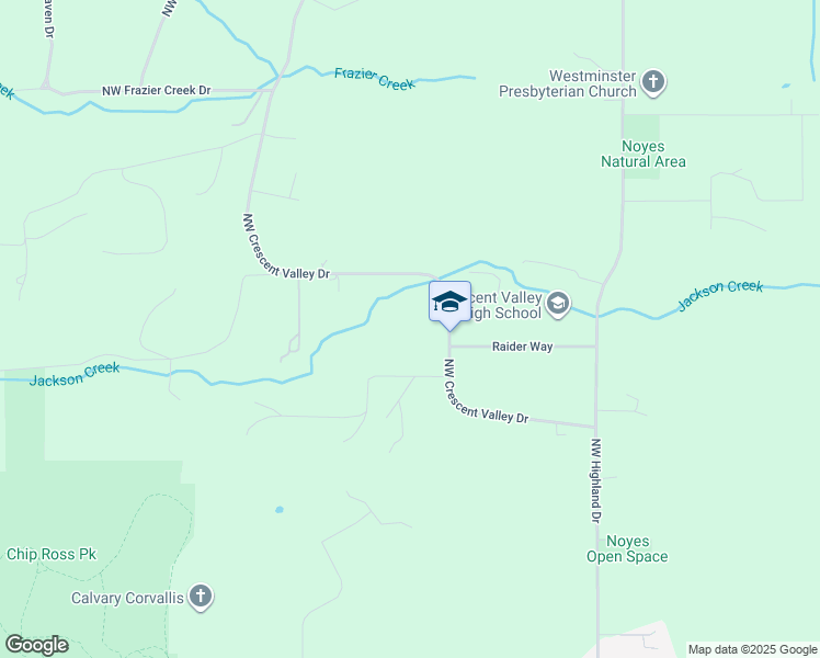 map of restaurants, bars, coffee shops, grocery stores, and more near 4440 Northwest Crescent Valley Drive in Corvallis