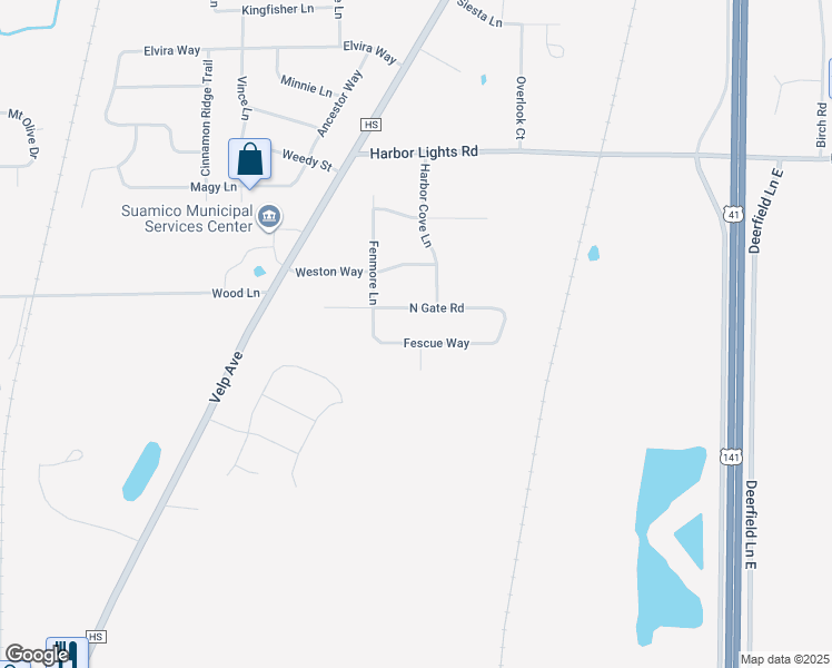 map of restaurants, bars, coffee shops, grocery stores, and more near 2059 North Gate Road in Green Bay