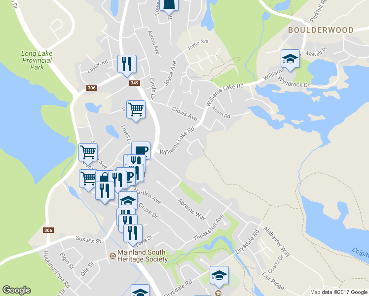 map of restaurants, bars, coffee shops, grocery stores, and more near 5 Yeadon Street in Halifax