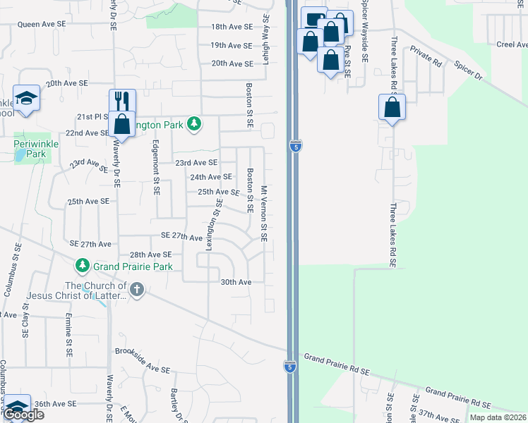 map of restaurants, bars, coffee shops, grocery stores, and more near 2510 Mount Vernon Street in Albany