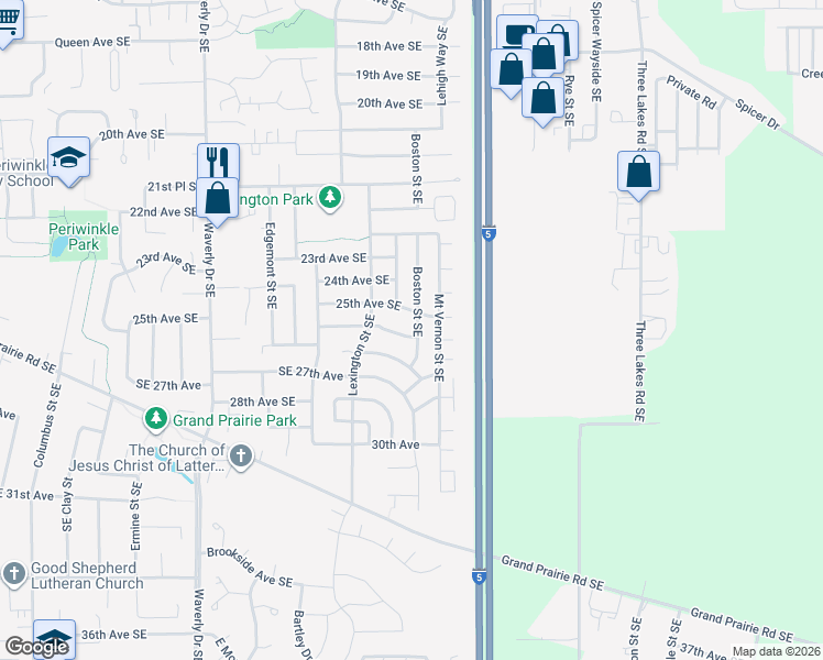 map of restaurants, bars, coffee shops, grocery stores, and more near 3155 26th Avenue in Albany