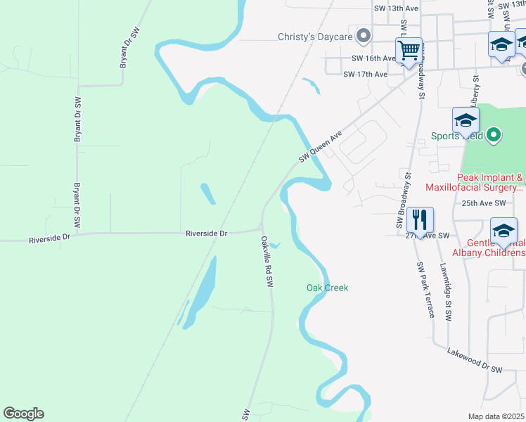 map of restaurants, bars, coffee shops, grocery stores, and more near 36144 Riverside Drive in Albany