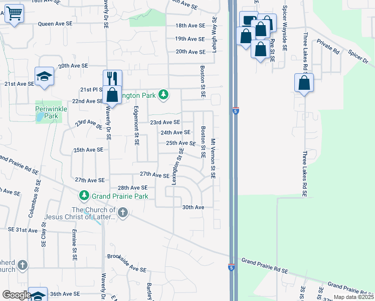 map of restaurants, bars, coffee shops, grocery stores, and more near 3127 26th Avenue Southeast in Albany