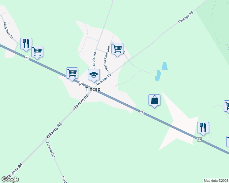map of restaurants, bars, coffee shops, grocery stores, and more near 3097 County Road 29 in Leeds and Grenville United Counties