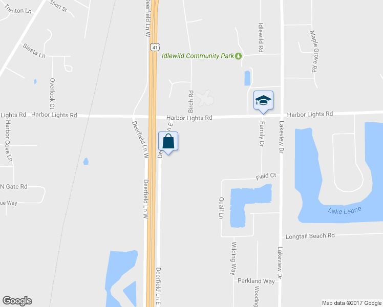 map of restaurants, bars, coffee shops, grocery stores, and more near 1613 Harbor Lights Rd in Suamico