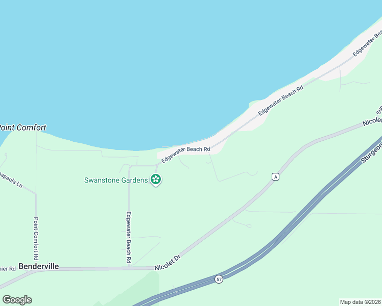 map of restaurants, bars, coffee shops, grocery stores, and more near 4742 Edgewater Beach Road in Green Bay