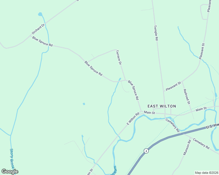map of restaurants, bars, coffee shops, grocery stores, and more near 23 Blue Spruce Road in Wilton