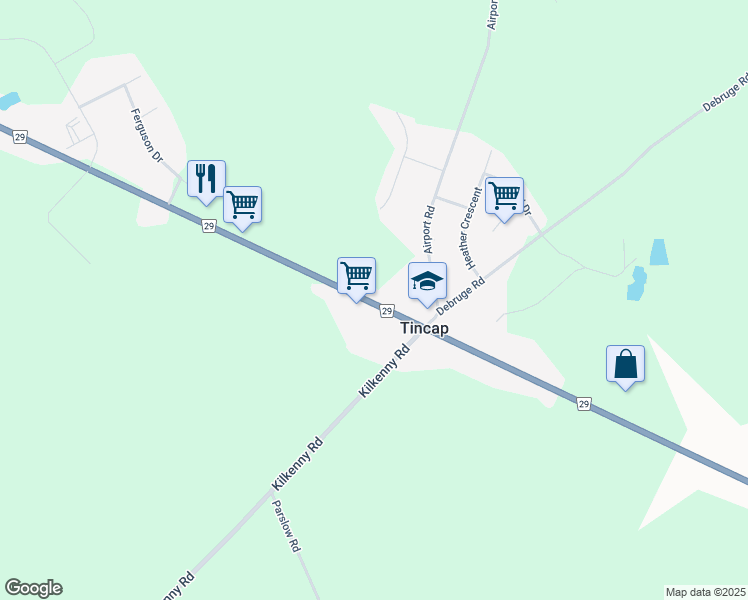 map of restaurants, bars, coffee shops, grocery stores, and more near 4013 County Road 29 in Leeds and Grenville United Counties