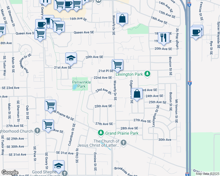 map of restaurants, bars, coffee shops, grocery stores, and more near 2631 23rd Avenue Southeast in Albany