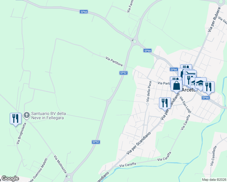 map of restaurants, bars, coffee shops, grocery stores, and more near 1 Via 11 settembre 2001 in Scandiano