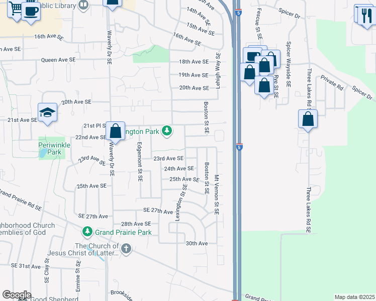 map of restaurants, bars, coffee shops, grocery stores, and more near 3218 Southeast Harvard Avenue in Albany