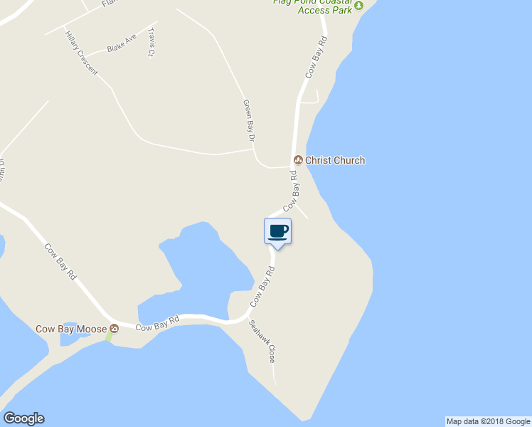 map of restaurants, bars, coffee shops, grocery stores, and more near 1534 Cow Bay Road in Cow Bay