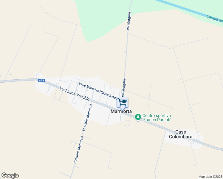 map of restaurants, bars, coffee shops, grocery stores, and more near 8 Viale Collodi in Marmorta