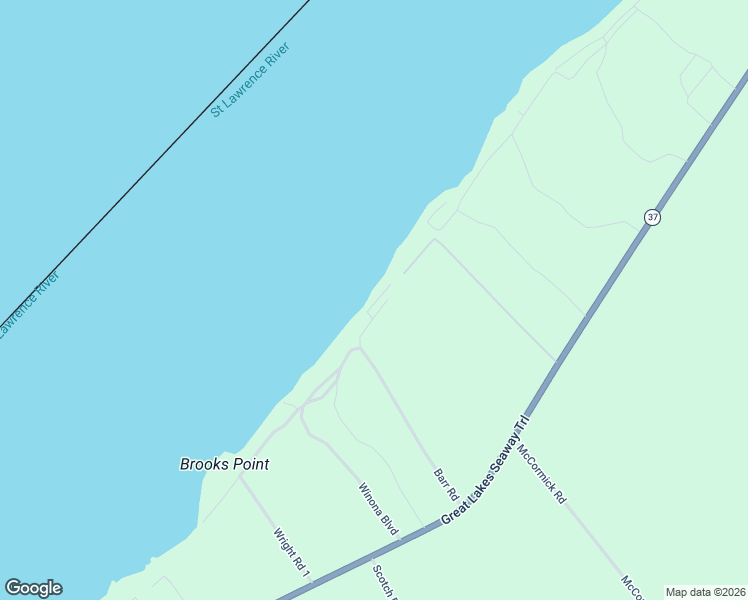 map of restaurants, bars, coffee shops, grocery stores, and more near 35 Barr Rd in Ogdensburg