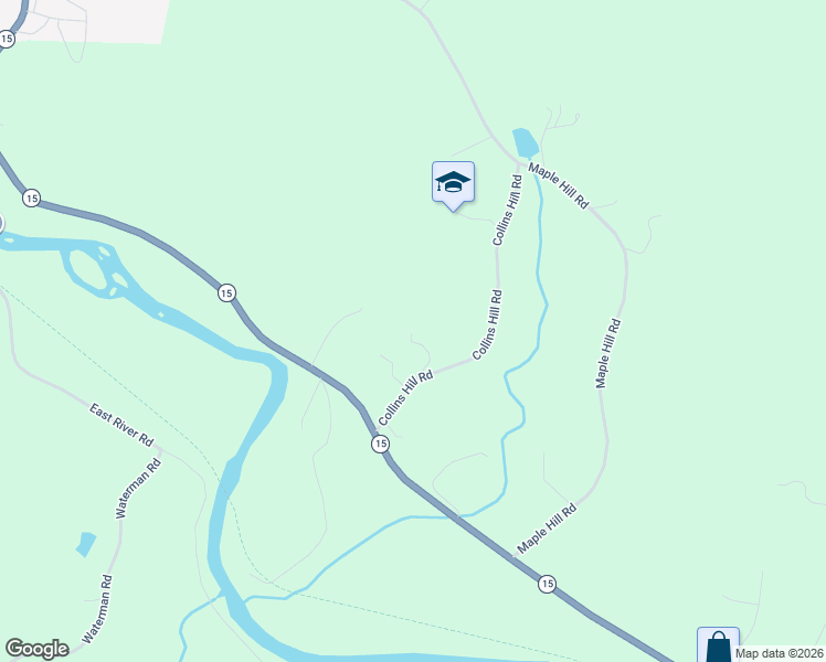 map of restaurants, bars, coffee shops, grocery stores, and more near 82 Angus Drive in Johnson