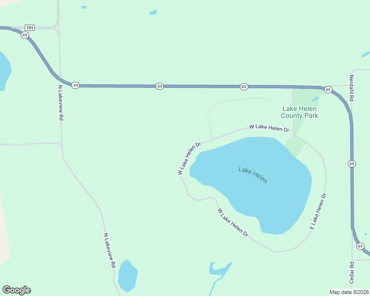 map of restaurants, bars, coffee shops, grocery stores, and more near 3102 West Lake Helen Drive in Rosholt