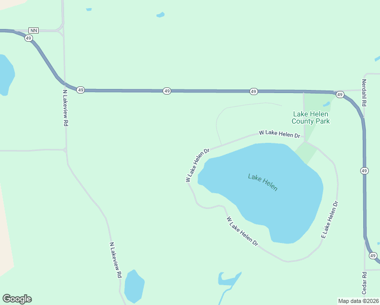 map of restaurants, bars, coffee shops, grocery stores, and more near 3102 West Lake Helen Drive in Rosholt