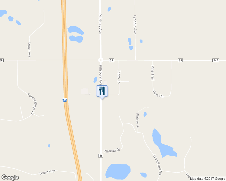 map of restaurants, bars, coffee shops, grocery stores, and more near 22710 Pinto Lane in Lakeville