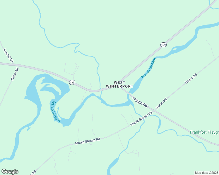 map of restaurants, bars, coffee shops, grocery stores, and more near 567 Stream Road in Winterport