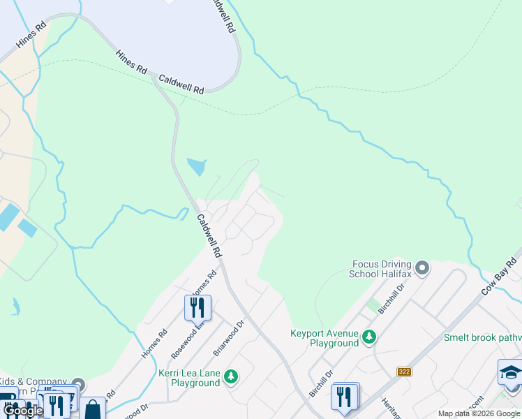 map of restaurants, bars, coffee shops, grocery stores, and more near 6 Oak Lane in Eastern Passage