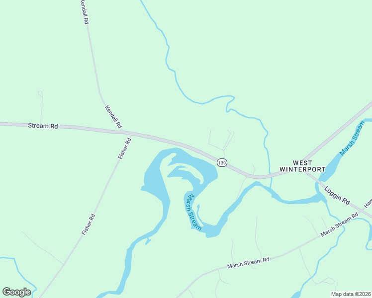 map of restaurants, bars, coffee shops, grocery stores, and more near 622 Stream Road in Winterport