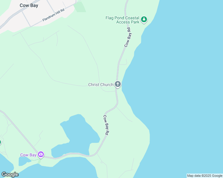 map of restaurants, bars, coffee shops, grocery stores, and more near 1610 Cow Bay Road in Cow Bay