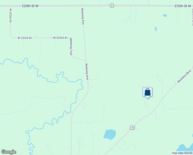 map of restaurants, bars, coffee shops, grocery stores, and more near 22591 Redwing Avenue in Jordan