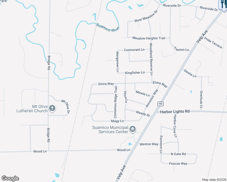 map of restaurants, bars, coffee shops, grocery stores, and more near 2187 Gingerwood Way in Green Bay