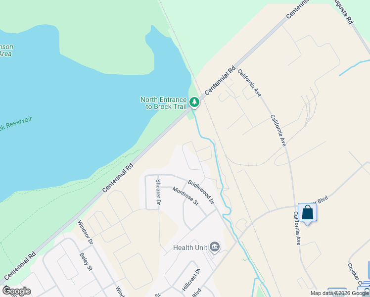 map of restaurants, bars, coffee shops, grocery stores, and more near 1147 McClure Crescent in Brockville