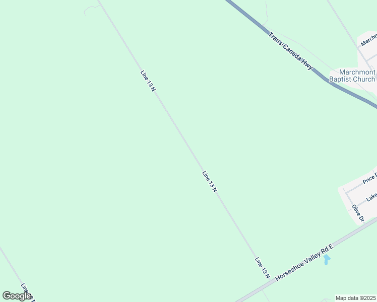 map of restaurants, bars, coffee shops, grocery stores, and more near 3588 Line 13 North in Oro-Medonte