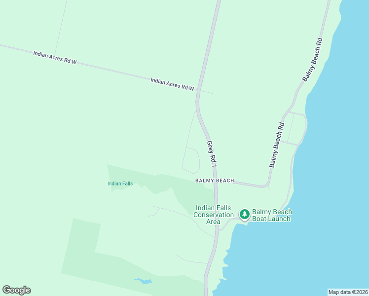 map of restaurants, bars, coffee shops, grocery stores, and more near 130 Maple Ridge Road in Owen Sound