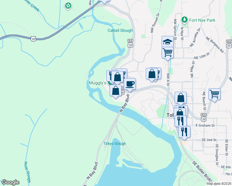 map of restaurants, bars, coffee shops, grocery stores, and more near 847 5th Street in Toledo