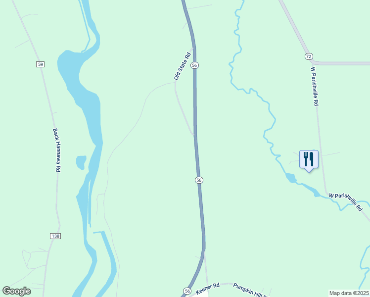 map of restaurants, bars, coffee shops, grocery stores, and more near 6065 New York 56 in Potsdam