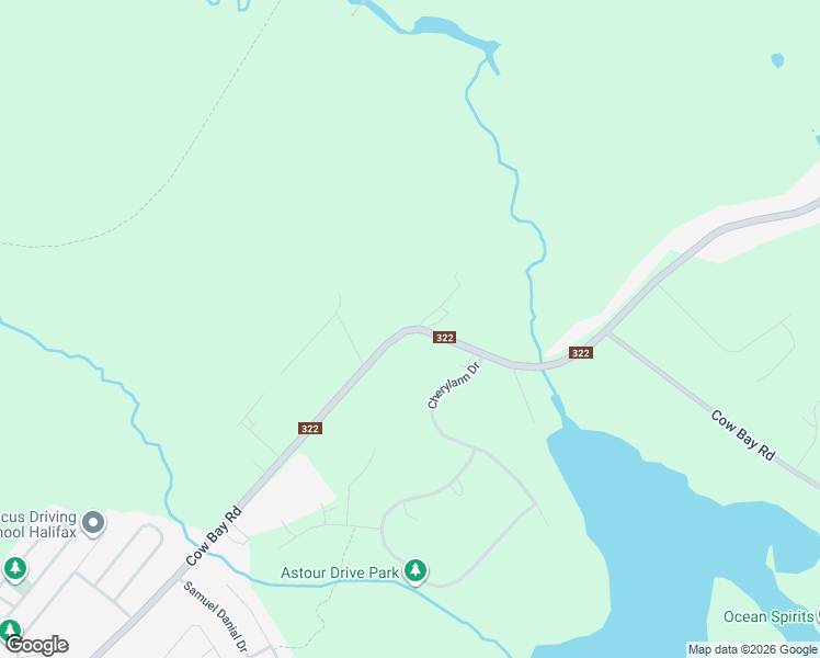 map of restaurants, bars, coffee shops, grocery stores, and more near Cow Bay Road in Halifax Regional Municipality