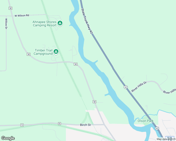 map of restaurants, bars, coffee shops, grocery stores, and more near N8256 County Road M in Algoma