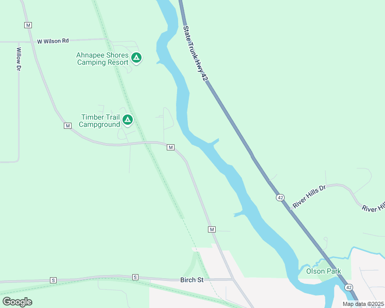 map of restaurants, bars, coffee shops, grocery stores, and more near N8256 County Road M in Algoma