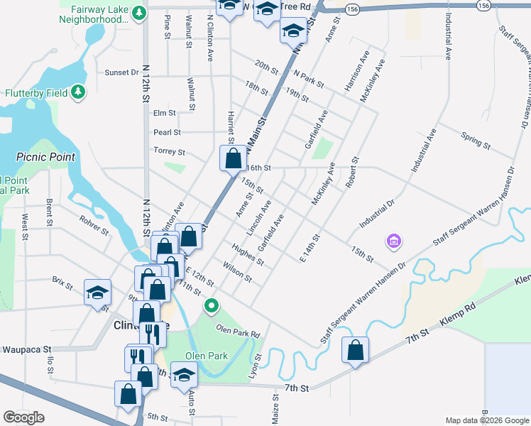 map of restaurants, bars, coffee shops, grocery stores, and more near 80 Lincoln Avenue in Clintonville