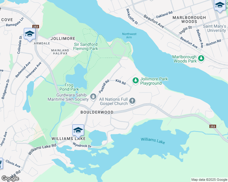 map of restaurants, bars, coffee shops, grocery stores, and more near 20 Albion Road in Halifax
