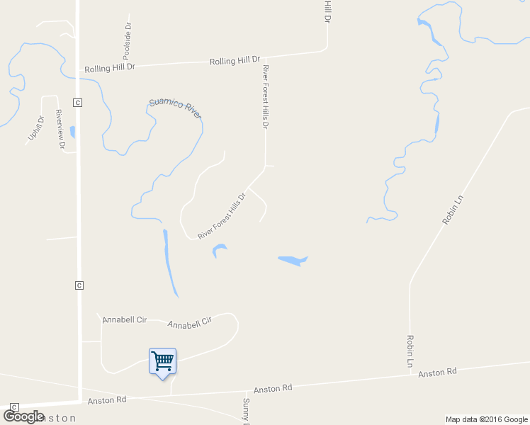 map of restaurants, bars, coffee shops, grocery stores, and more near 4299 River Forest Circle in Pulaski